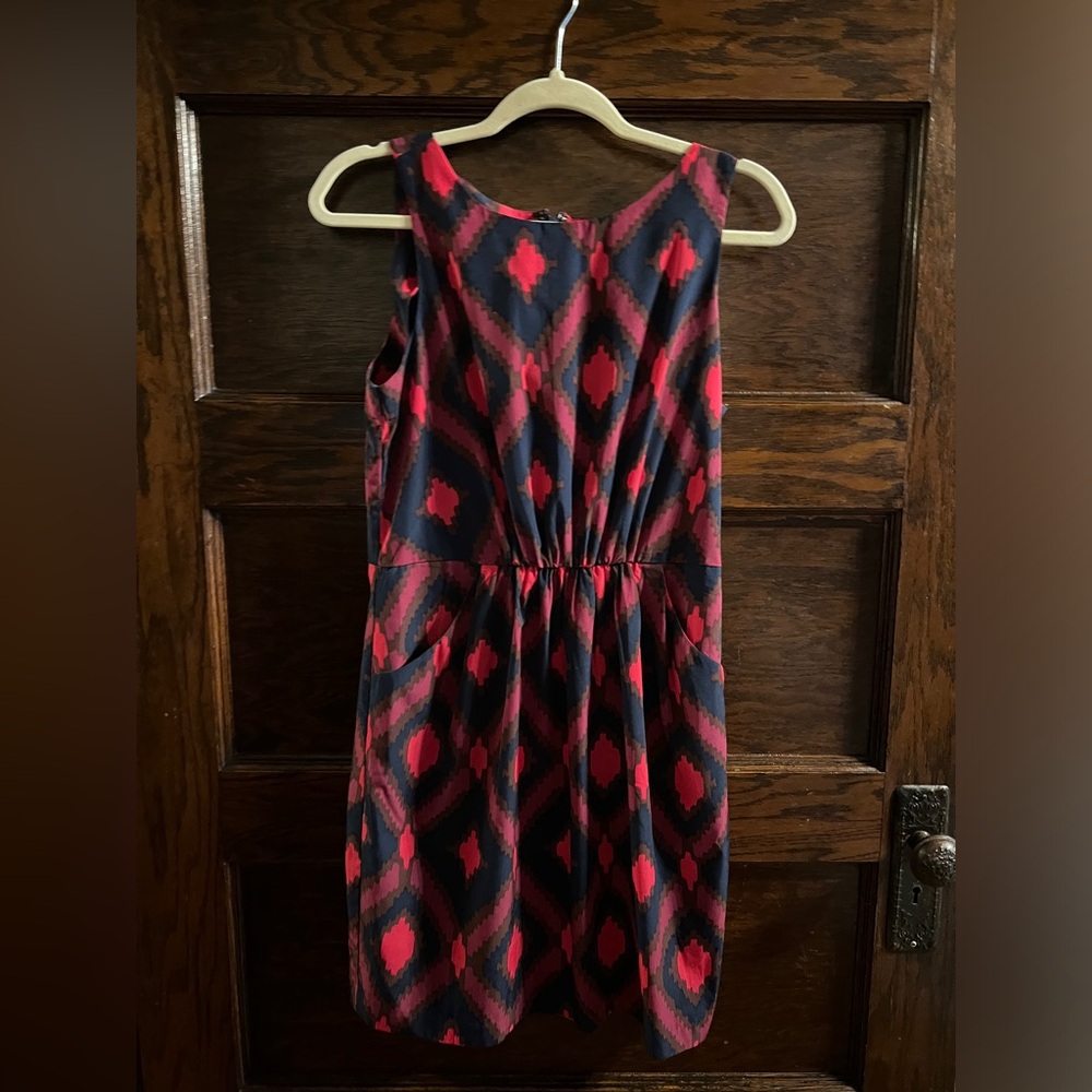Gap, Size4, Red and Blue Sleeveless Dress, EUC